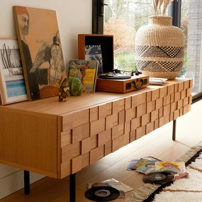 TV-meubel fineer eik 3 deuren, Madria