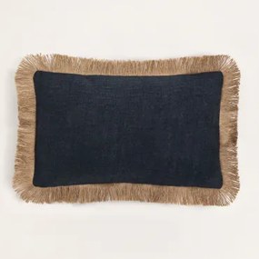 Rechthoekig Kussen 30x50 Cm In Katoen Paraiba Zwart - Sklum