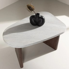 Organische Bijzettafel Bruin - 45 X 70cm.