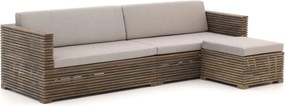 Chaise longue loungeset ROUGH | 3 personen | Loungeset Old Teak Greywash | Teakhout | Kees Smit Tuinmeubelen