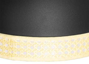 Oosterse hanglamp zwart met rotan 30 cm - Magna RotanOosters E27 rond Binnenverlichting Lamp