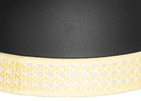 Oosterse hanglamp zwart met rotan 30 cm - Magna RotanOosters E27 rond Binnenverlichting Lamp