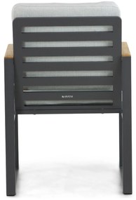 Tuinstoel Aluminium/Teak Grijs-antraciet Lifestyle Garden Furniture Faro