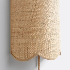 Wandlamp in raffia, Dolkie