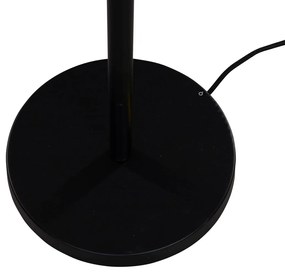 Vloerlamp zwart met velours kap bruin 40cm - Simplo Klassiek / Antiek, Modern E27 rond Binnenverlichting Lamp