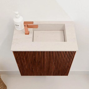 Mondiaz Joya DLux 40cm toiletmeubel ruby met wastafel faye rechts 1 kraangat meli