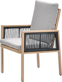 Garden Impressions San Capri lounge dining stoel - light teak aluminium