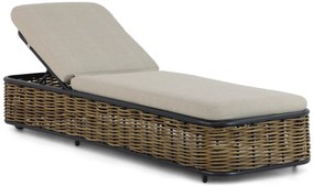 Lifestyle Garden Furniture Nice Ligbed Verstelbaar Aluminium/wicker Grijs