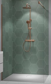 Ben Vivid inloopdouche incl. antikalk 90x200cm geborsteld koper