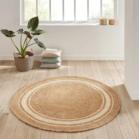 Rond vloerkleed in jute, Aftas