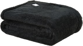 Teddy Fleece Deken - Ultrazacht - 130x170 cm - zwart