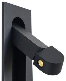 Moderne wandlamp zwart incl. LED en USB-C poort - Hilton