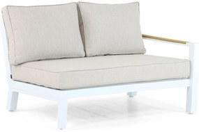 Hoek loungeset 5 personen Aluminium/Polywood (teakfinish) Wit  Lifestyle Garden Furniture Bilbao
