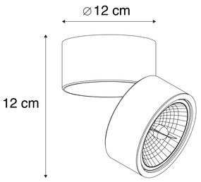 Set van 2 Spot / Opbouwspot / Plafondspots wit rond verstelbaar - Go Nine Design, Industriele / Industrie / Industrial, Modern G9 Binnenverlichting Lamp