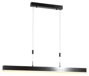 Eettafel / Eetkamer Verstelbare hanglamp zwart 150cm incl. LED dimbaar - Lamba Modern Binnenverlichting Lamp