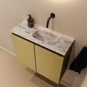 Mondiaz Ture DLux toiletmeubel 60cm oro met wastafel glace rechts zonder kraangat