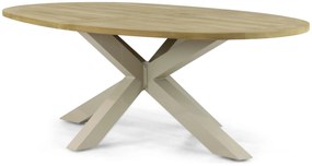 Tuinset 6 personen 240 cm Kunststof Taupe Lifestyle Garden Furniture Salina/Brookline
