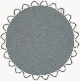 Ronde placemat Halo met randborduurwerk