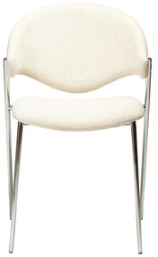 Dan-Form Zone Beige Eetkamerstoel Met Chroom