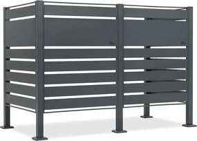 Behuizing voor 2 afvalbakken van 120 l of 240 l Halen CoverTech antraciet