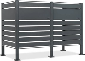 Kliko Ombouwen voor 2 afvalcontainers van 120 l of 240 l Halen CoverTech antraciet