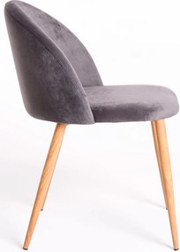 Set 4 Vint Fluwelen Stoelen