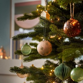 Set van 24 ballen met sneeuwvlokprint, Caspar