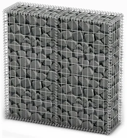 vidaXL Schanskorf met deksels 100x100x30 cm gegalvaniseerd draad