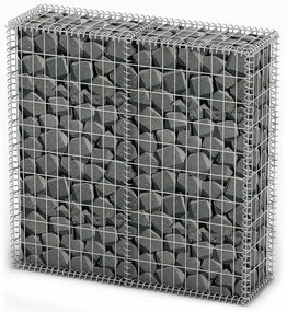 vidaXL Schanskorf met deksels 100x100x30 cm gegalvaniseerd draad