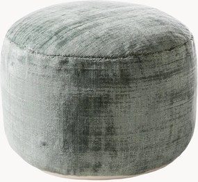 Handgeweven fluwelen poef Nova