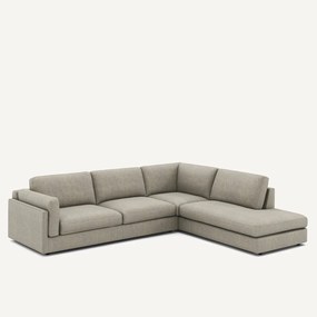 Tweed hoekslaapbank met longchair, César