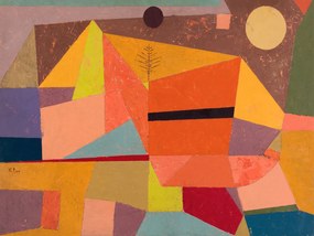 Kunstdruk Joyful Mountain Landscape - Paul Klee, (40 x 30 cm)
