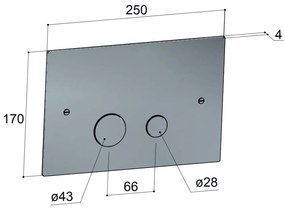 Hotbath Cobber bedieningspaneel voor de Geberit UP320 geborsteld koper PVD