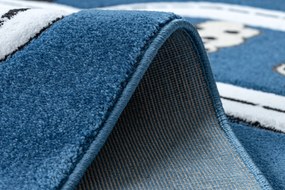 Tapijt PETIT TOWN STAD  STRAAT blauw