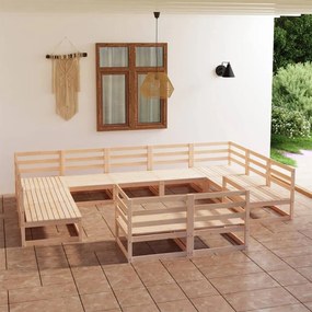 vidaXL 11-delige Loungeset massief grenenhout