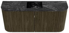 Mondiaz Joya DLux 95cm toiletmeubel ronding links/rechts shadow met wastafel faye midden zonder kraangat lava
