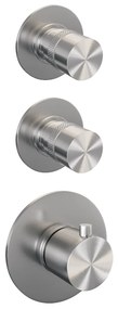 Brauer Brushed Edition complete inbouw regendouche met staafhanddouche, plafondarm en hoofddouche 30cm set 6 RVS geborsteld PVD