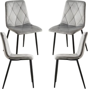 Set 4 Lyke Fluwelen Stoelen