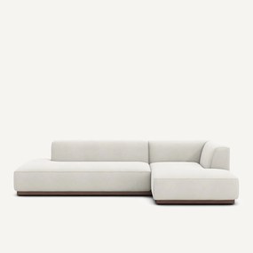 XL rechte hoekbank in linnen fluweel, JACOPO