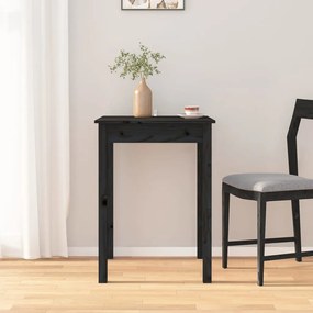 vidaXL Eettafel 55x55x75 cm massief grenenhout zwart