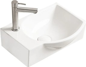 Mexen Mista inbouwwastafel rechts 40 x 28 cm, wit - 22174000R