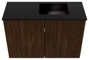 Mondiaz Joya 60cm toiletmeubel walnut met wastafel faye rechts 1 kraangat urban