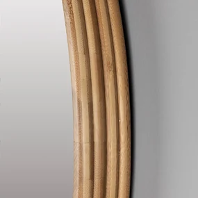 Dutchbone Caroun Grote Ronde Spiegel Van Bamboe 80 Cm - 80x4cm