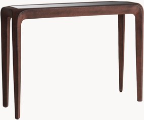 Wandtafel Quentin van gegoten aluminium met glazen tafelblad