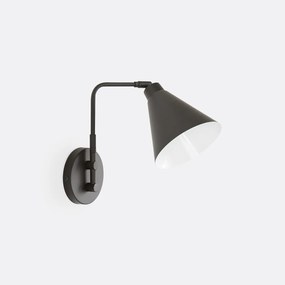 Wandlamp in metaal met verstelbare arm, Hiba