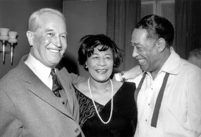 Foto Duke Ellington, Ella Fitzgerald, Maurice Chevalier, 1966