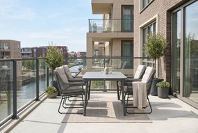 Tuinset 4 personen 160 cm Rope Grijs Lifestyle Garden Furniture Vicente/Tavano