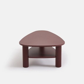Salontafel met dubbel blad, van eikenfineer en massief grenen, CLIFF
