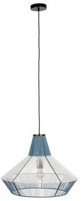 Zuiver Fairy Grote Hanglamp Blauw-wit Katoen Draad