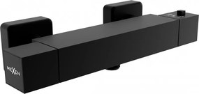 Mexen Cube thermostatische douchekraan, zwart - 77200-70